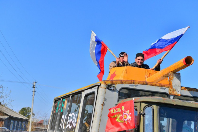 Деревенский парад в честь Дня Победы